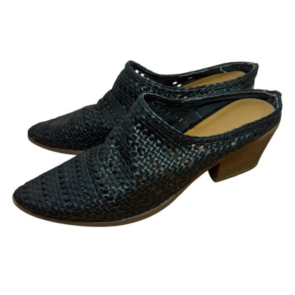 Universal Thread Kallie Woven Heeled Black Mules - Size 10 (41 EU)